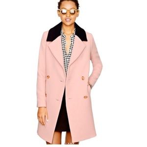 NWT J.crew contrast collar wool coat